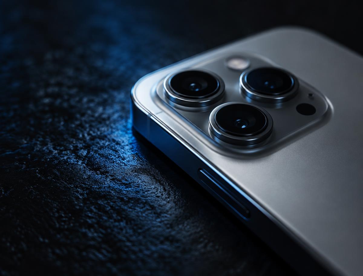 Detalle del módulo de cámaras de un smartphone premium